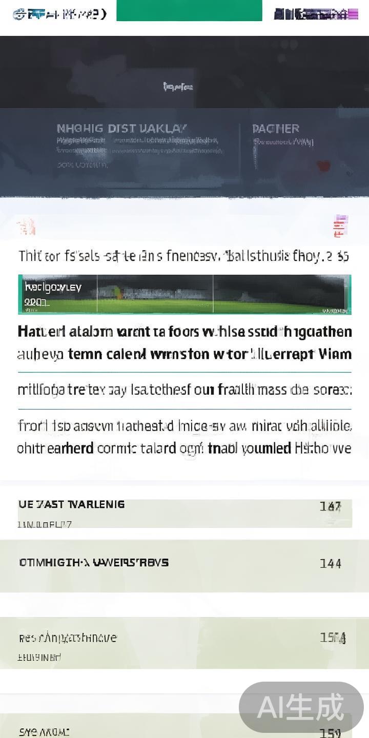 深入分析赛事信息：关注球队近期状态、伤病情况、历史