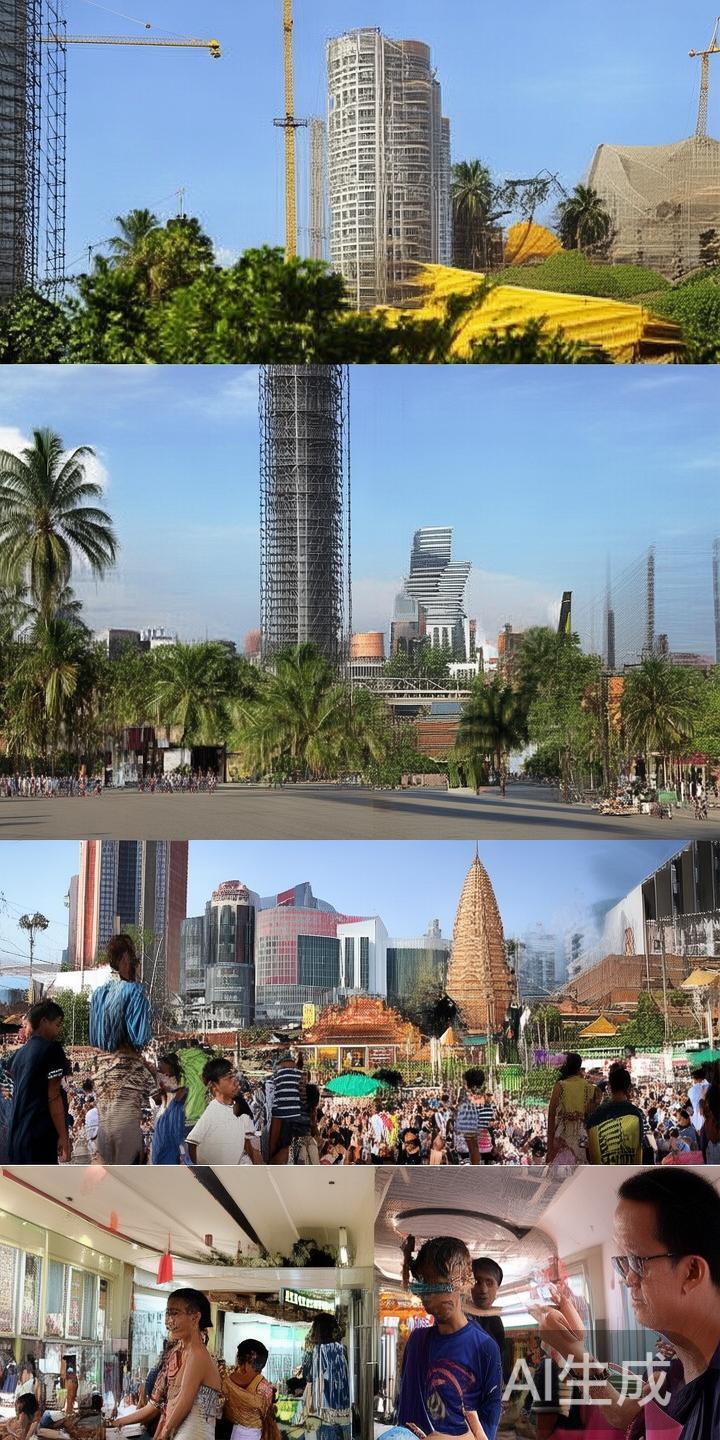 近年来，柬埔寨的经济逐步迈向多元化，旅游业、建筑业